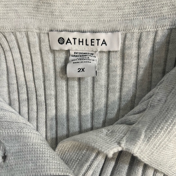 ATHLETA NWT Sweet Bay Henley Sweater Gray 2x - Picture 8 of 8
